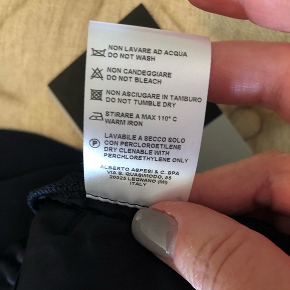 Aspesi Elastic Waist Long Trouser NWT in Navy - Picture 8 of 8